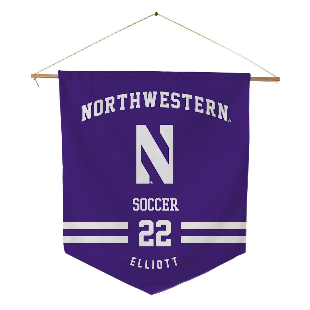 Northwestern - NCAA Women's Soccer : Olivia Elliott - Pennant - 18" x 21"-0
