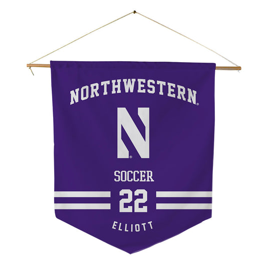 Northwestern - NCAA Women's Soccer : Olivia Elliott - Pennant - 18" x 21"-0