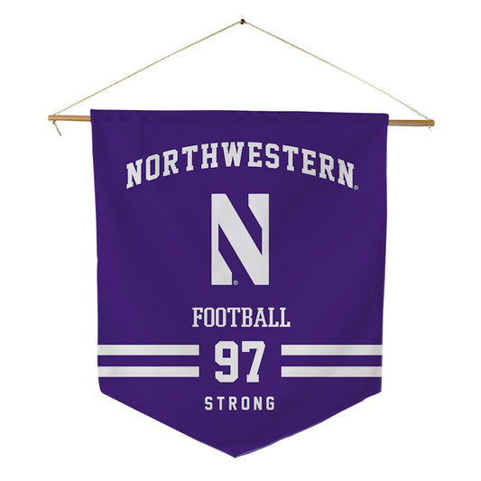 Northwestern - NCAA Football : Braxton Strong - Pennant - 18" x 21"-0