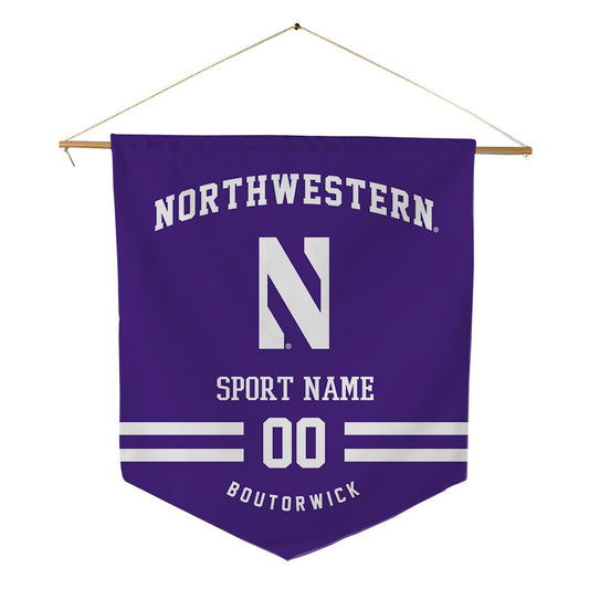 Northwestern - NCAA Football : Evan Boutorwick - Pennant - 18" x 21"-0