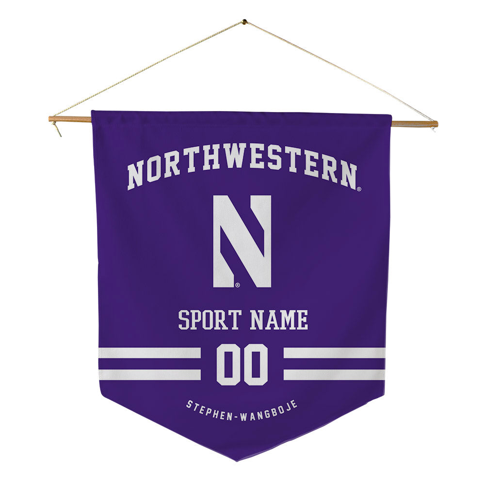 Northwestern - NCAA Football : Glory Stephen-Wangboje - Pennant - 18" x 21"-0