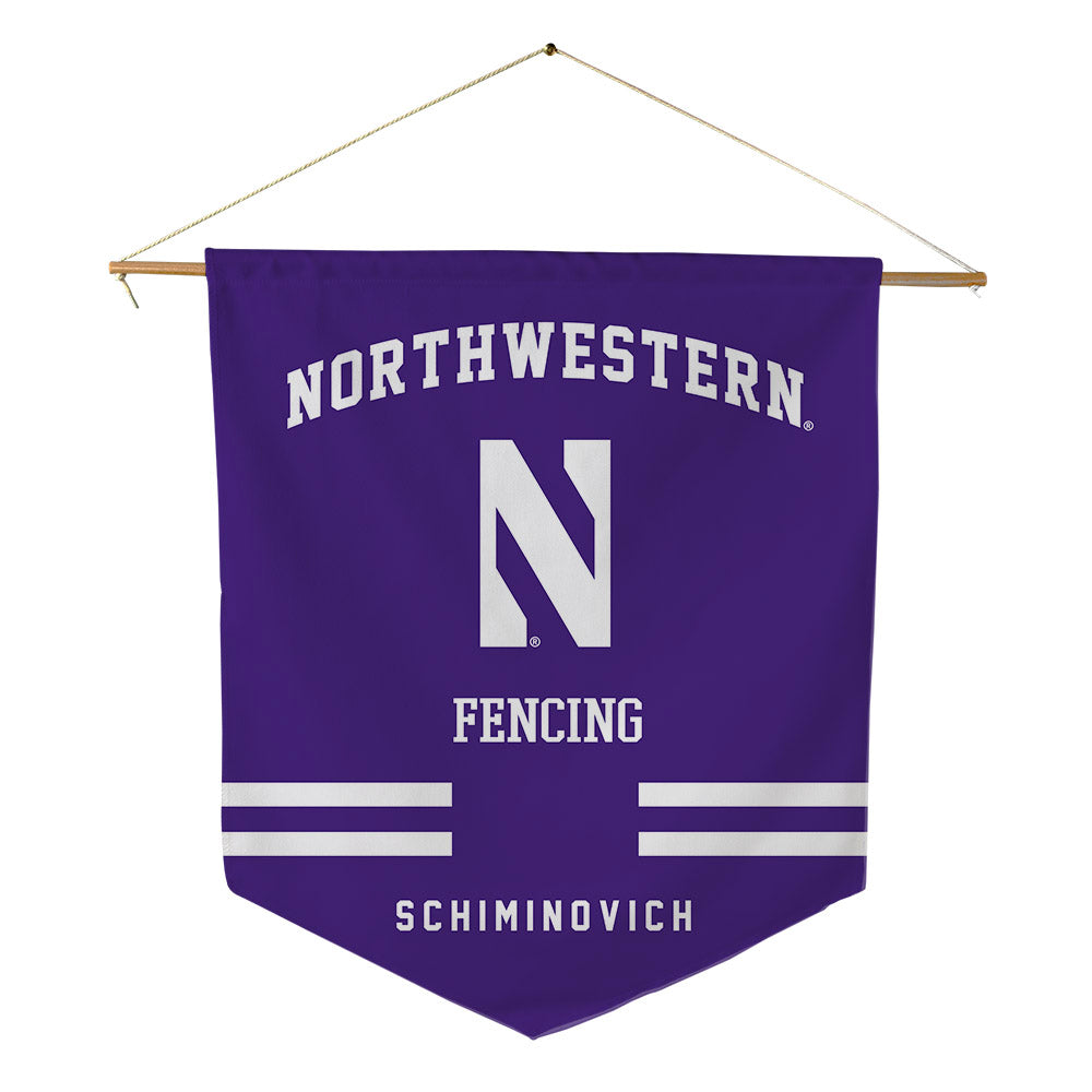 Northwestern - NCAA Women's Fencing : Sophia Schiminovich - Pennant - 18" x 21"-0