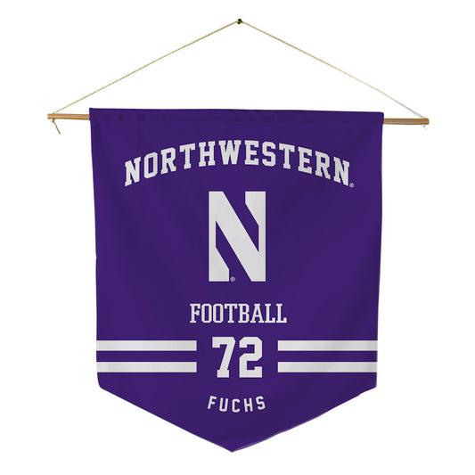 Northwestern - NCAA Football : Jack Fuchs - Pennant - 18" x 21"-0