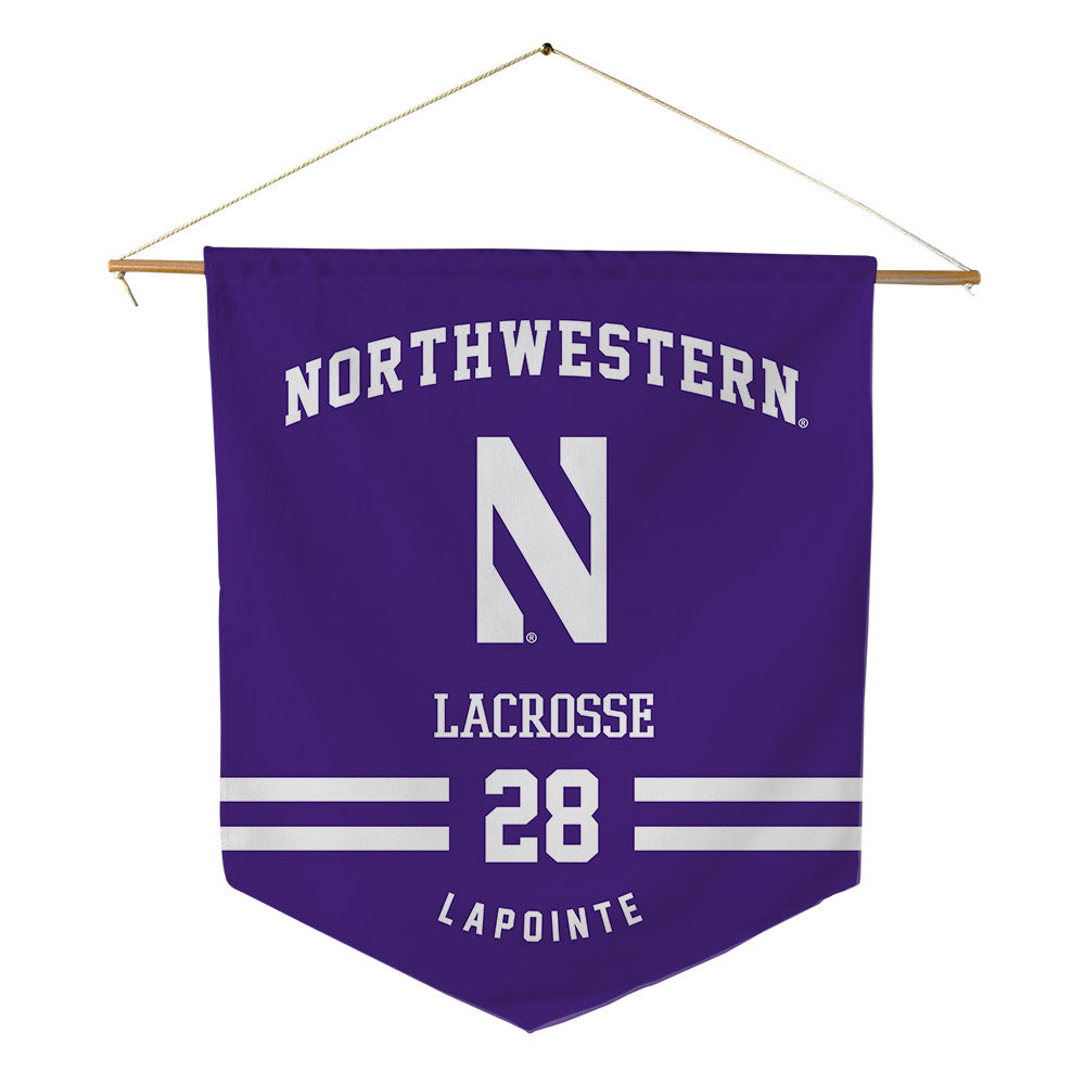 Northwestern - NCAA Women's Lacrosse : Taylor Lapointe - Pennant - 18" x 21"-0
