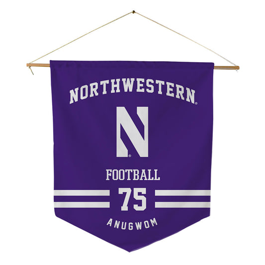 Northwestern - NCAA Football : Arkel Anugwom - Pennant - 18" x 21"-0