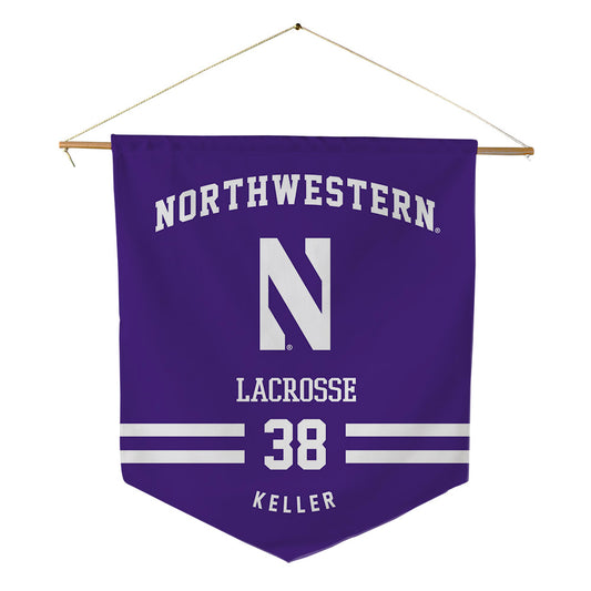 Northwestern - NCAA Women's Lacrosse : Kate Keller - Pennant - 18" x 21"-0