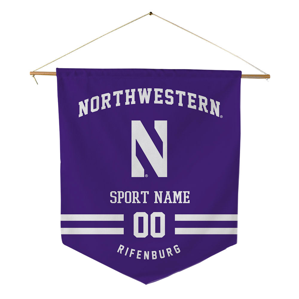 Northwestern - NCAA Baseball : Jake Rifenburg - Pennant - 18" x 21"-0
