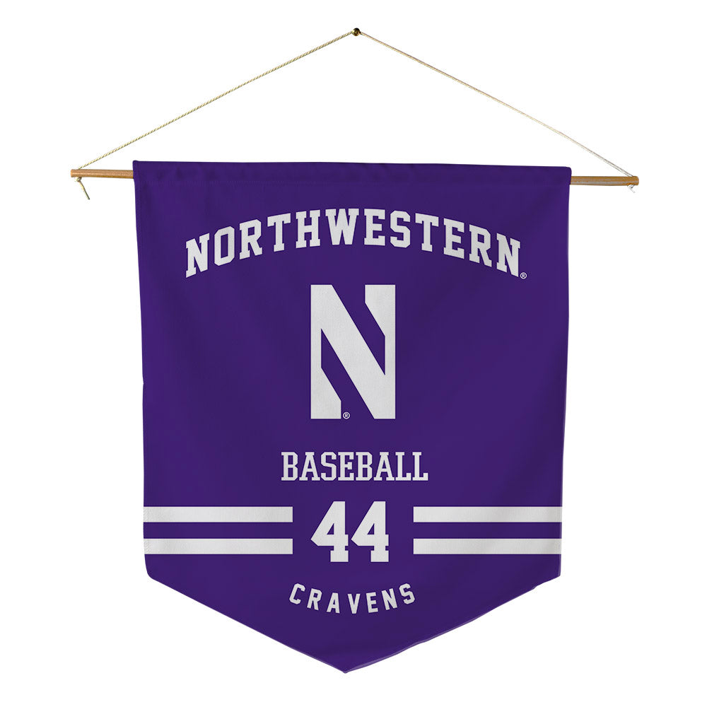 Northwestern - NCAA Baseball : Colton Cravens - Pennant - 18" x 21"-0