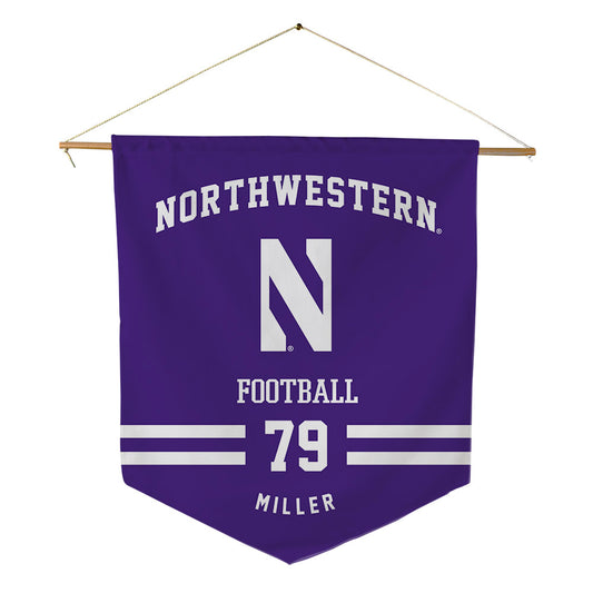 Northwestern - NCAA Football : Jacob Miller - Pennant - 18" x 21"-0