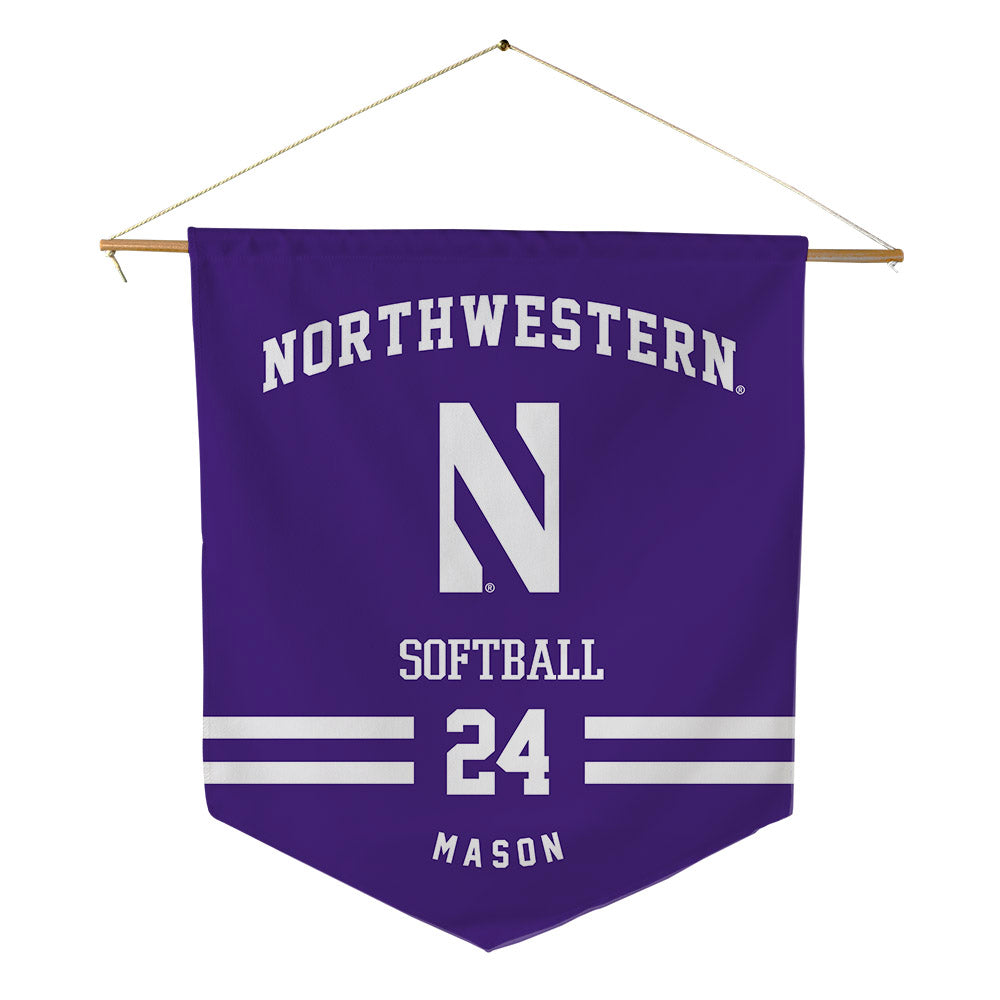 Northwestern - NCAA Softball : Marina Mason - Pennant - 18" x 21"-0