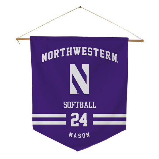 Northwestern - NCAA Softball : Marina Mason - Pennant - 18" x 21"-0
