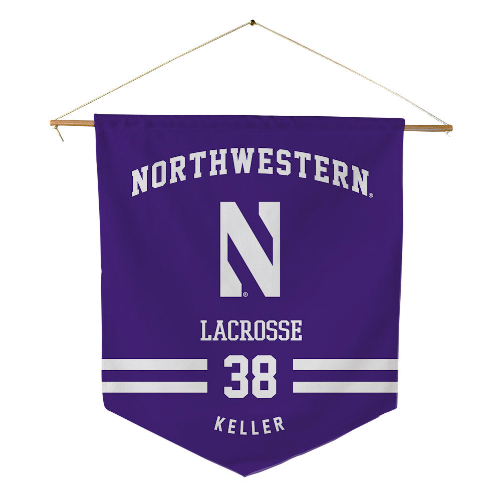 Northwestern - NCAA Women's Lacrosse : Kate Keller - Pennant - 18" x 21"-0