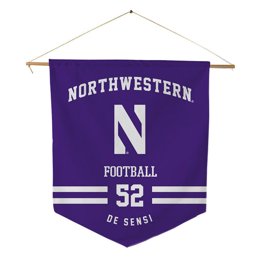 Northwestern - NCAA Football : Angelo De Sensi - Pennant - 18" x 21"-0