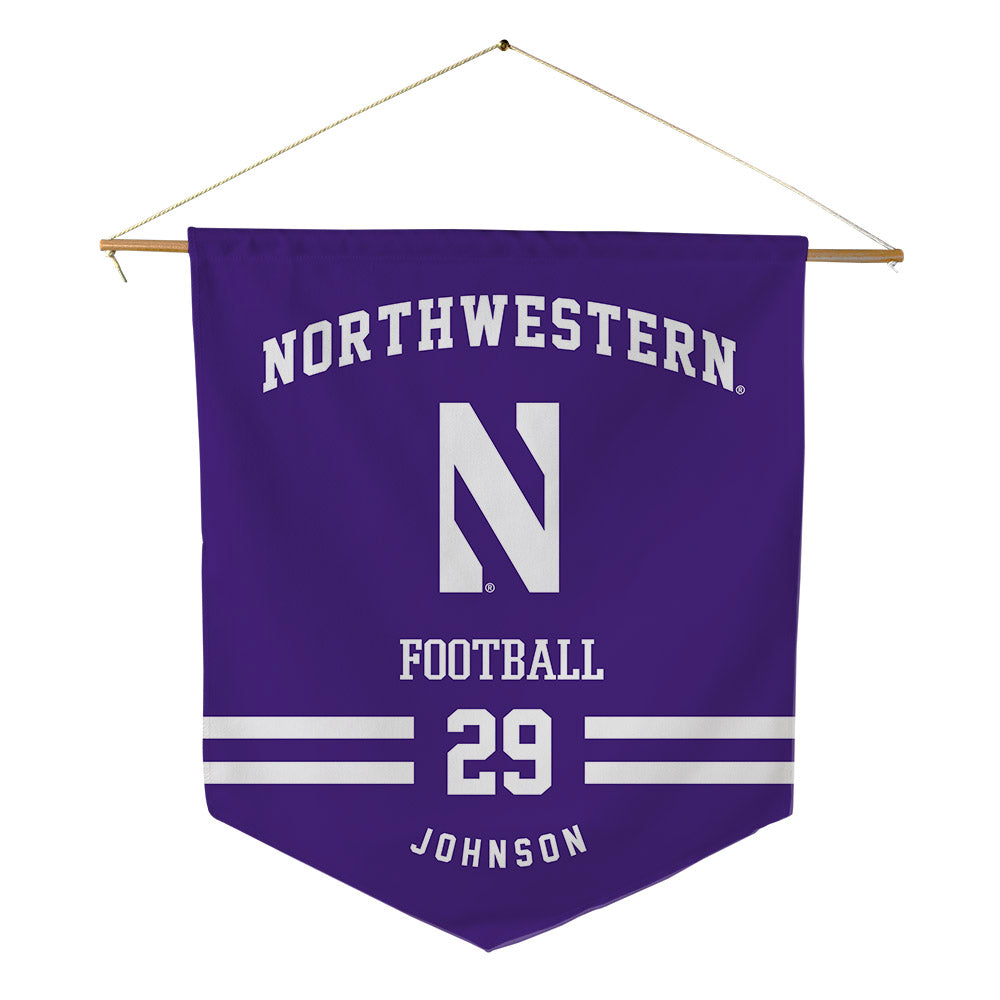 Northwestern - NCAA Football : Qayvier Johnson - Pennant - 18" x 21"-0
