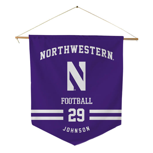 Northwestern - NCAA Football : Qayvier Johnson - Pennant - 18" x 21"-0