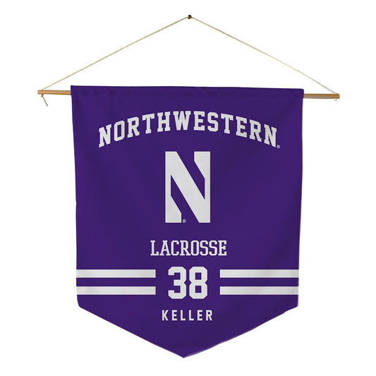 Northwestern - NCAA Women's Lacrosse : Kate Keller - Pennant - 18" x 21"-0