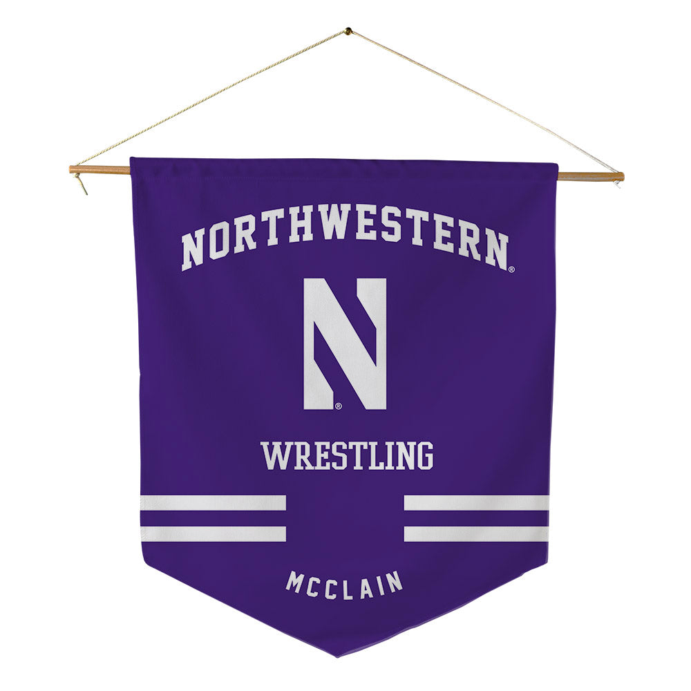 Northwestern - NCAA Wrestling : Kolby McClain - Pennant - 18" x 21"-0
