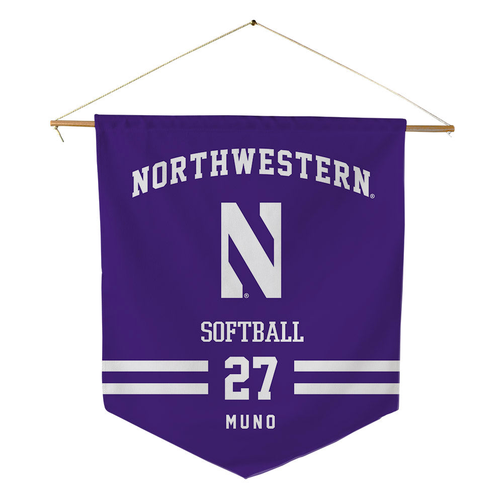 Northwestern - NCAA Softball : Ainsley Muno - Pennant - 18" x 21"-0