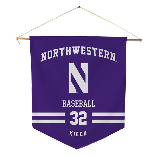 Northwestern - NCAA Baseball : Chayce Kieck - Pennant - 18" x 21"-0