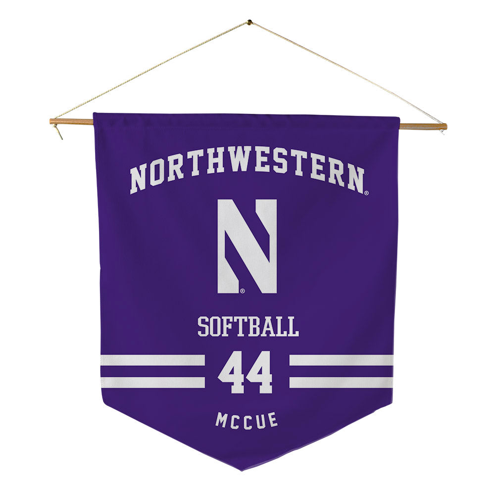 Northwestern - NCAA Softball : Teagan McCue - Pennant - 18" x 21"-0