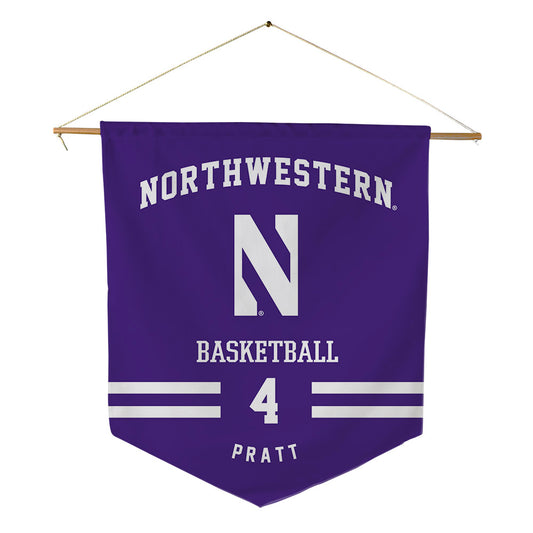 Northwestern - NCAA Men's Basketball : LA Pratt - Pennant - 18" x 21"-0