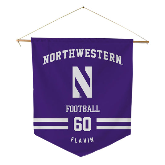 Northwestern - NCAA Football : Hayden Flavin - Pennant - 18" x 21"-0