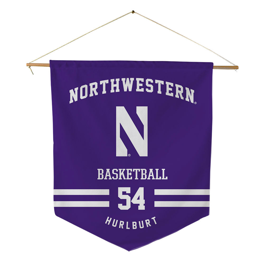 Northwestern - NCAA Men's Basketball : Gus Hurlburt - Pennant - 18" x 21"-0