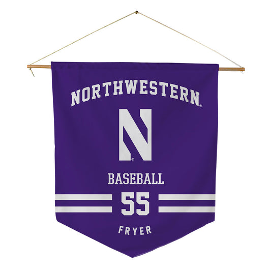 Northwestern - NCAA Baseball : Justin Fryer - Pennant - 18" x 21"-0