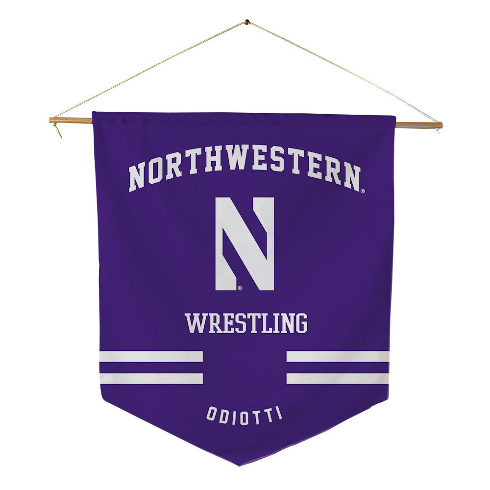 Northwestern - NCAA Wrestling : Massey Odiotti - Pennant - 18" x 21"-0
