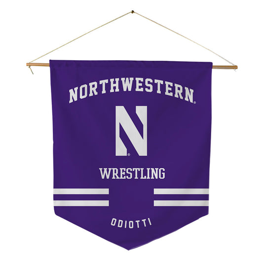 Northwestern - NCAA Wrestling : Massey Odiotti - Pennant - 18" x 21"-0