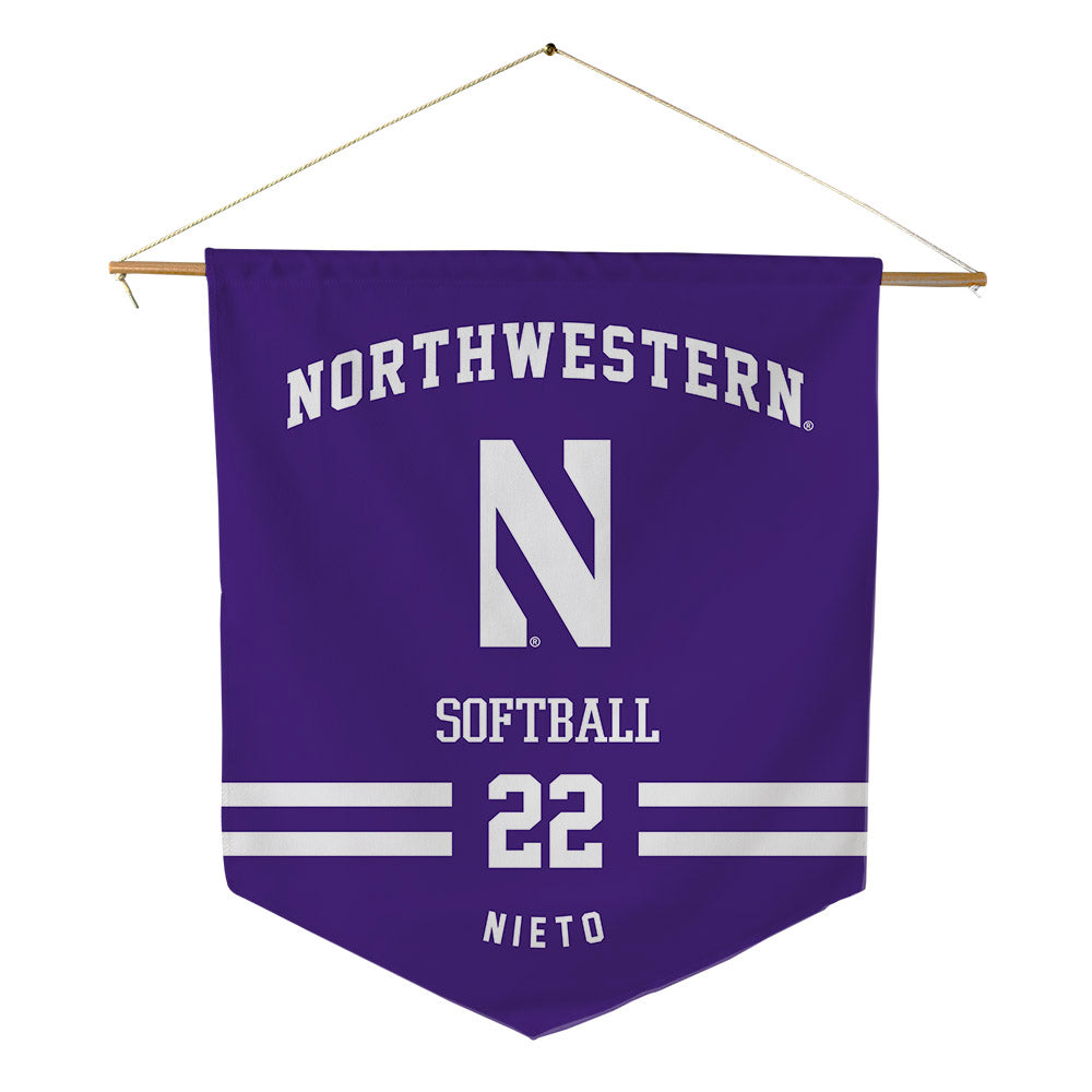 Northwestern - NCAA Softball : Grace Nieto - Pennant - 18" x 21"-0