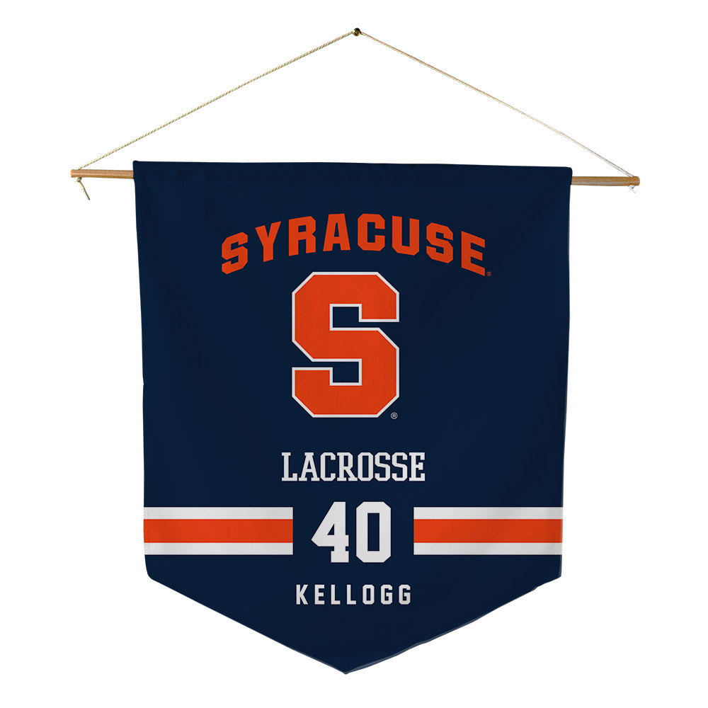 Syracuse - NCAA Men's Lacrosse : Tucker Kellogg - Pennant - 18" x 21"-0