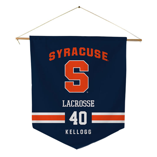 Syracuse - NCAA Men's Lacrosse : Tucker Kellogg - Pennant - 18" x 21"-0
