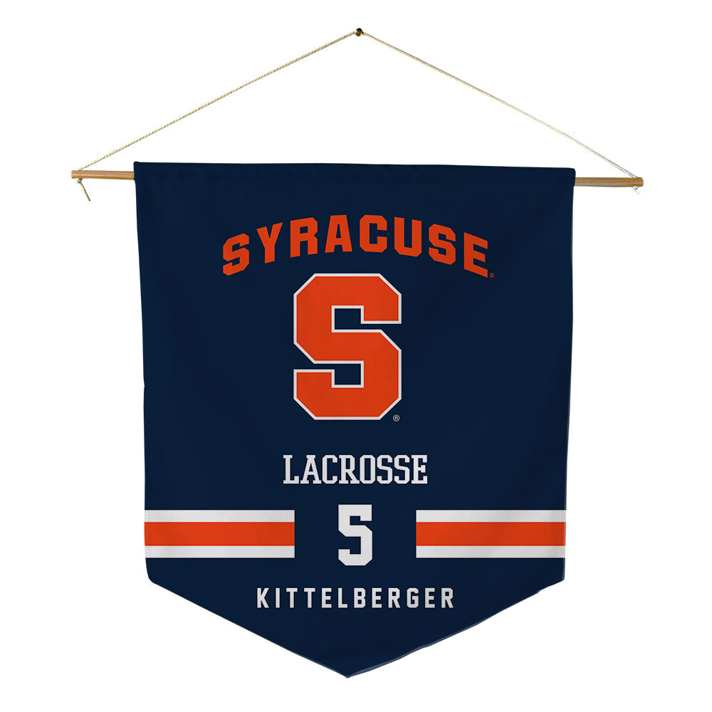 Syracuse - NCAA Men's Lacrosse : Jayden Kittelberger - Pennant - 18" x 21"-0
