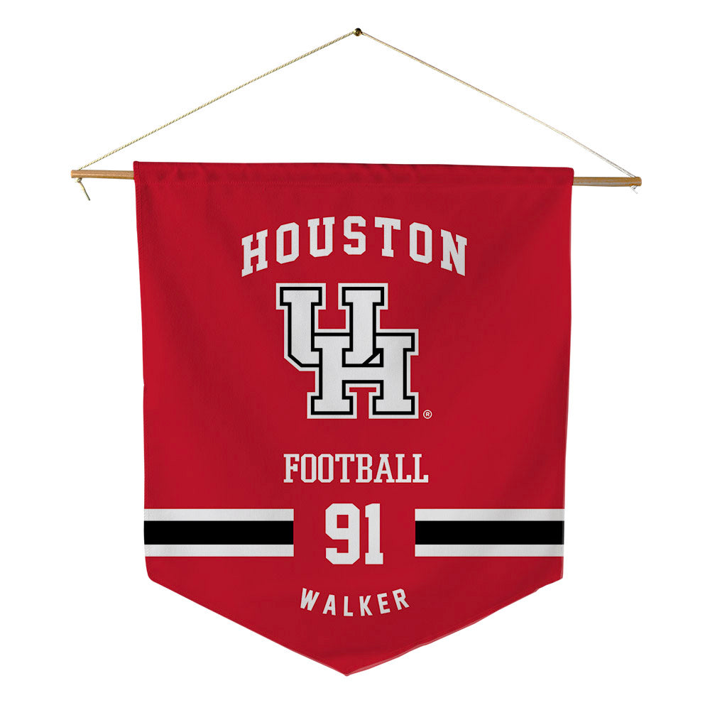 Houston - NCAA Football : Kaleb Walker - Pennant - 18" x 21"-0