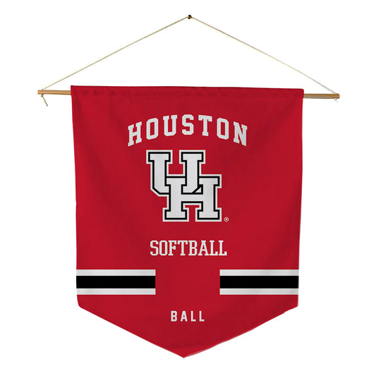 Houston - NCAA Softball : Zamari Ball - Pennant - 18" x 21"-0