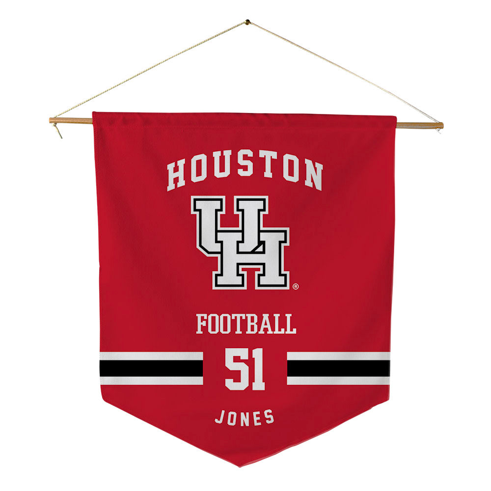 Houston - NCAA Football : Hunter Jones - Pennant - 18" x 21"-0