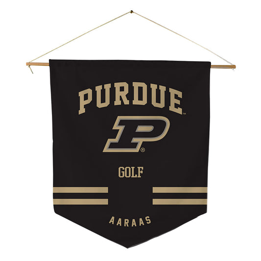 Purdue - NCAA Men's Golf : Leo Hirukawa Aaraas - Pennant - 18" x 21"-0