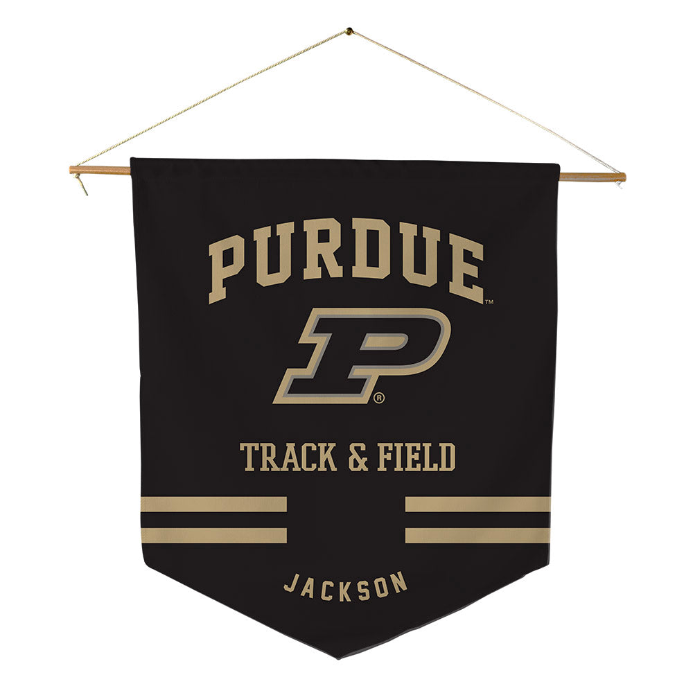 Purdue - NCAA Men's Track & Field : Zion Jackson - Pennant - 18" x 21"-0