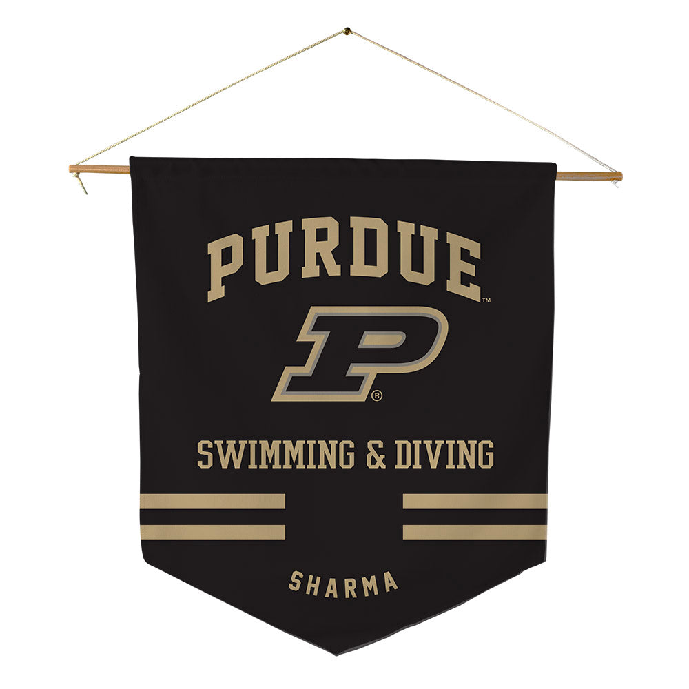 Purdue - NCAA Women's Swimming & Diving : Meghan Sharma - Pennant - 18" x 21"-0