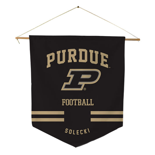 Purdue - NCAA Football : Aiden Solecki - Pennant - 18" x 21"-0
