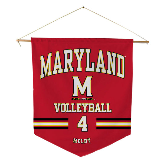 Maryland - NCAA Women's Volleyball : Haley Melby - Pennant - 18" x 21"-0