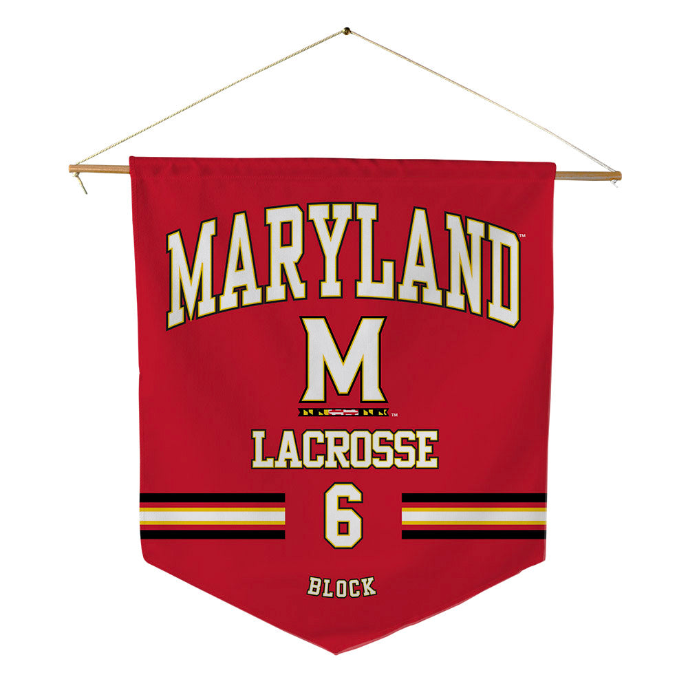Maryland - NCAA Women's Lacrosse : Keeley Block - Pennant - 18" x 21"-0