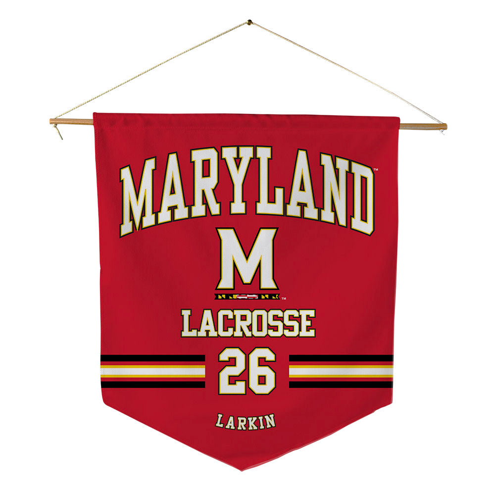 Maryland - NCAA Men's Lacrosse : AJ Larkin - Pennant - 18" x 21"-0