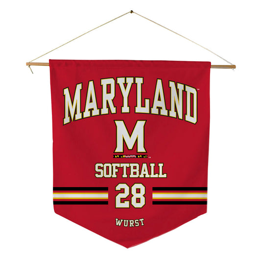 Maryland - NCAA Softball : Aubrey Wurst - Pennant - 18" x 21"-0