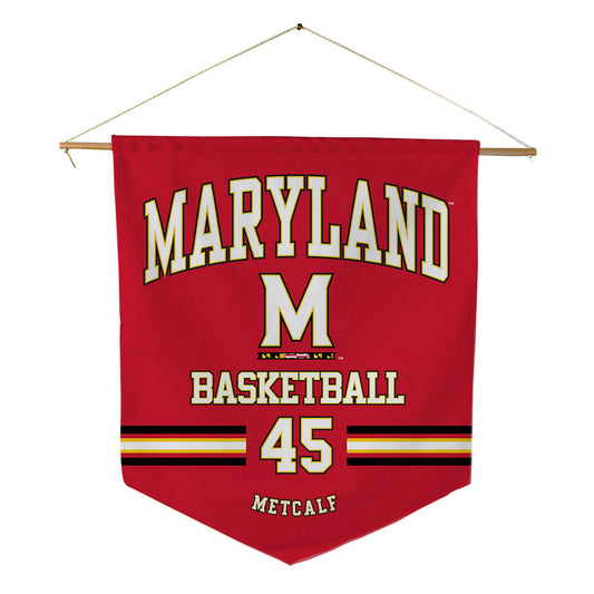 Maryland - NCAA Men's Basketball : Collin Metcalf - Pennant - 18" x 21"-0