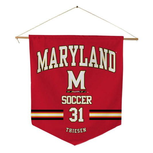 Maryland - NCAA Men's Soccer : Bjarne Thiesen - Pennant - 18" x 21"-0