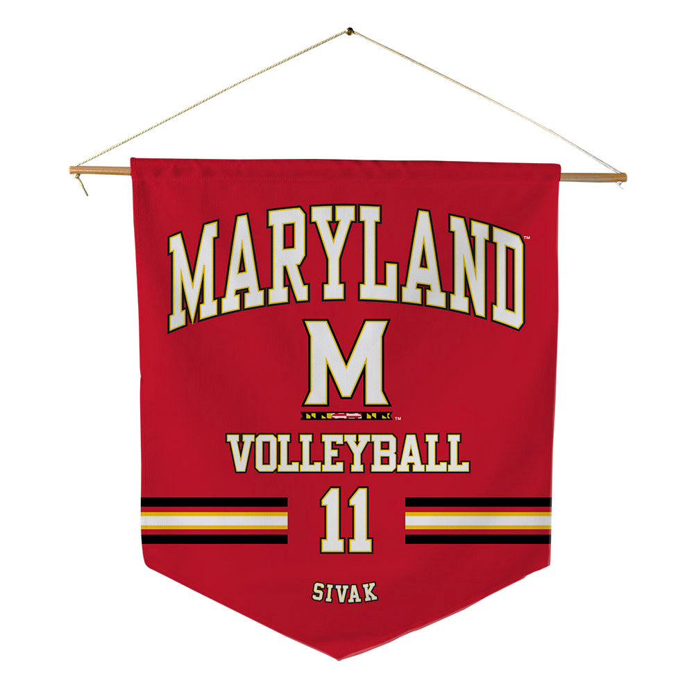 Maryland - NCAA Women's Volleyball : Marlee Sivak - Pennant - 18" x 21"-0