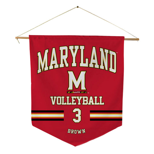 Maryland - NCAA Women's Volleyball : Ava Brown - Pennant - 18" x 21"-0