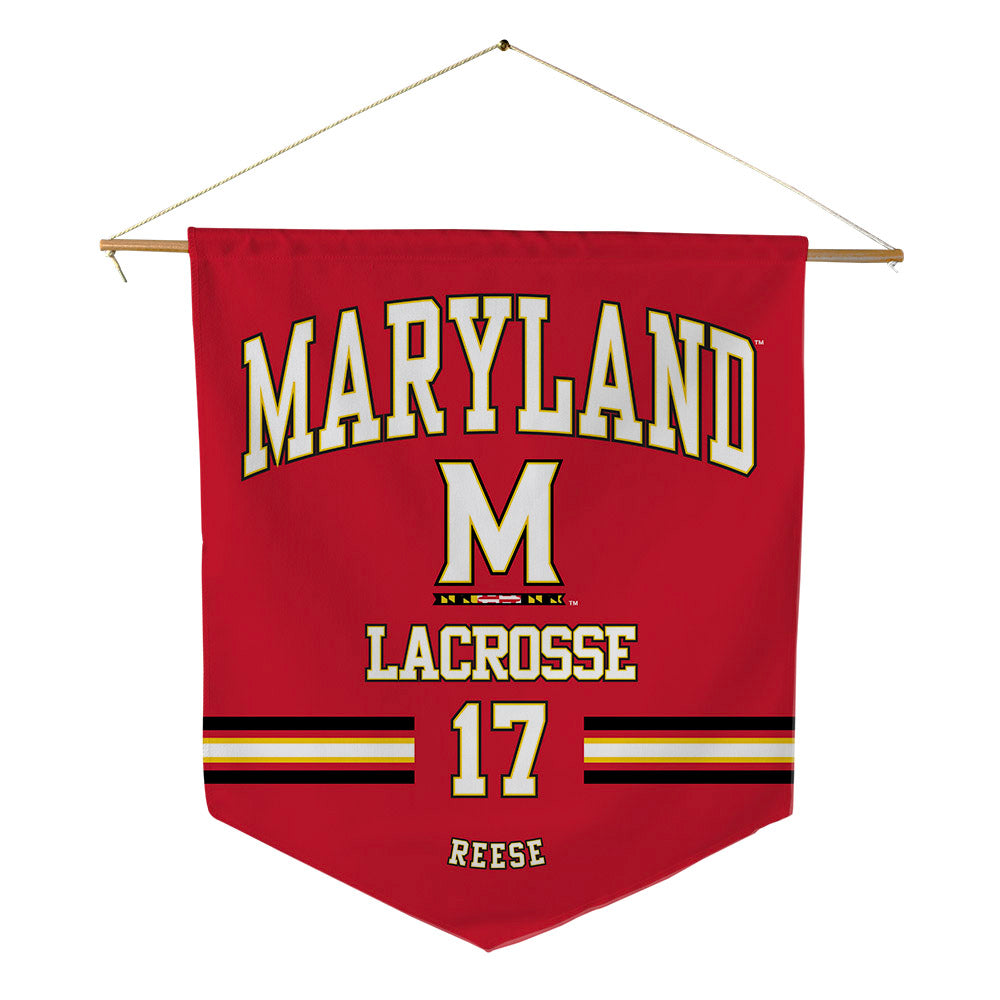 Maryland - NCAA Men's Lacrosse : Riley Reese - Pennant - 18" x 21"-0